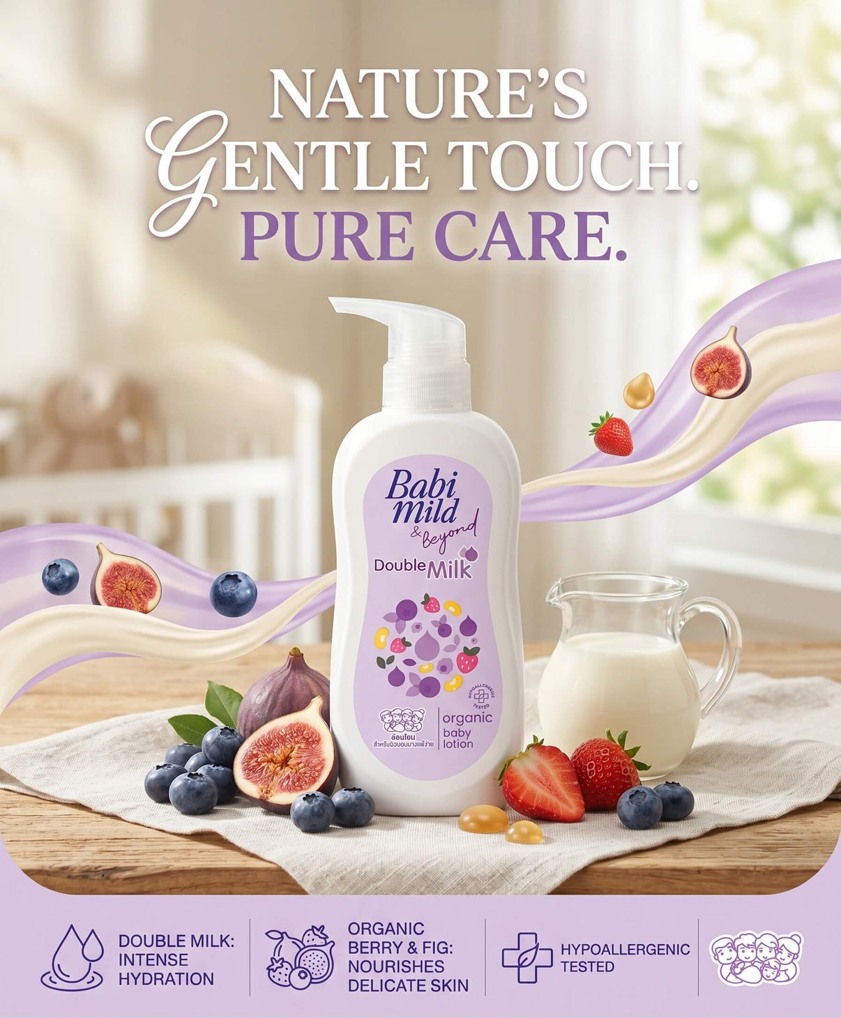Babi Mild Double Milk | Organic Baby Body Lotion