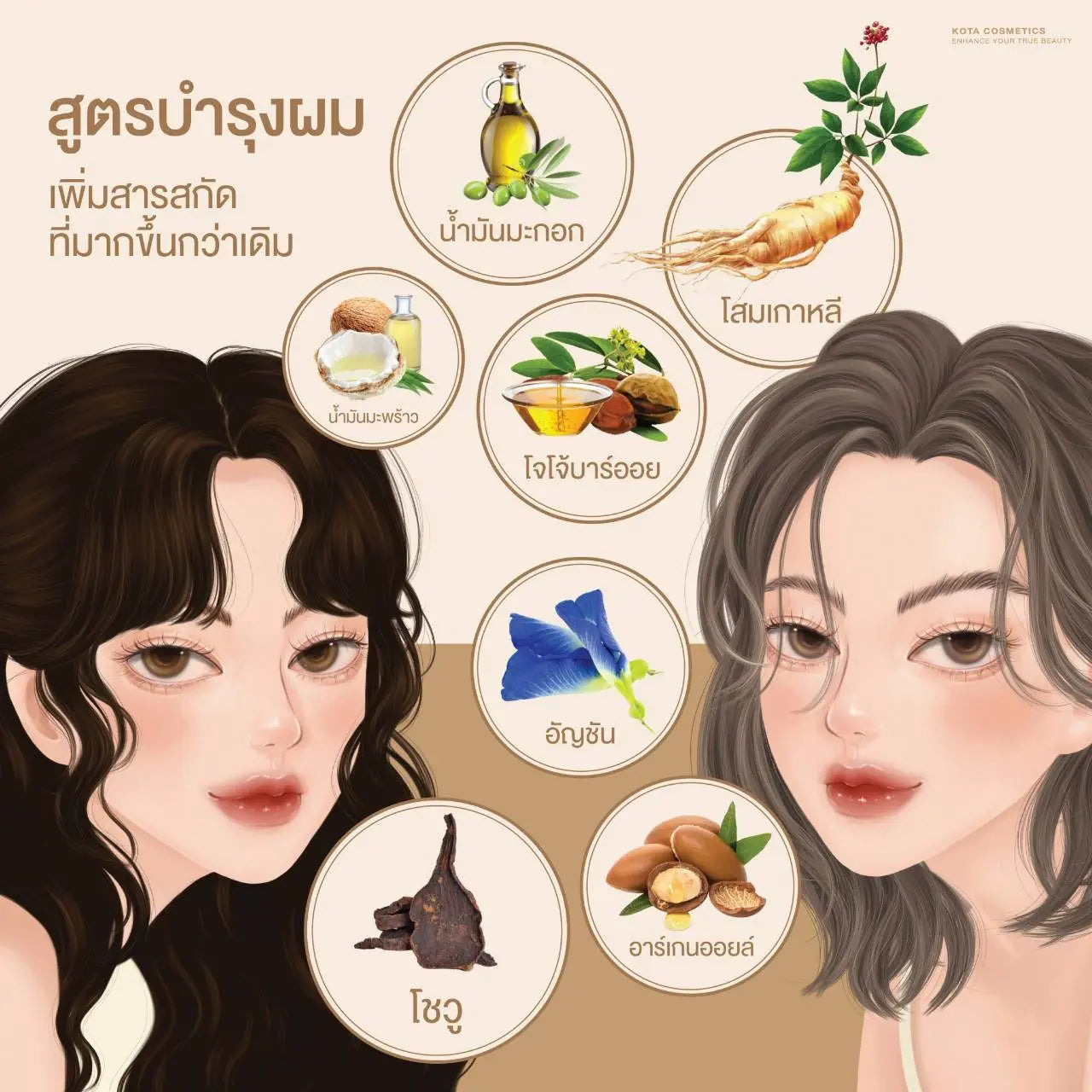 Kota Cosmetics Hair Color Cream (Reddish Brown)